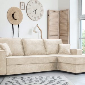 PABLO corner sofa with sleeping function and storage