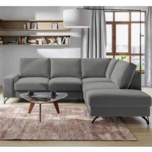 Urban Corner Sofa Bed in Grey Velour