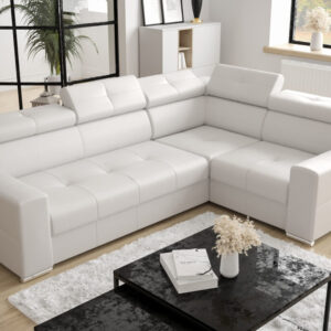 VERONA II Leather Corner Sofa Bed